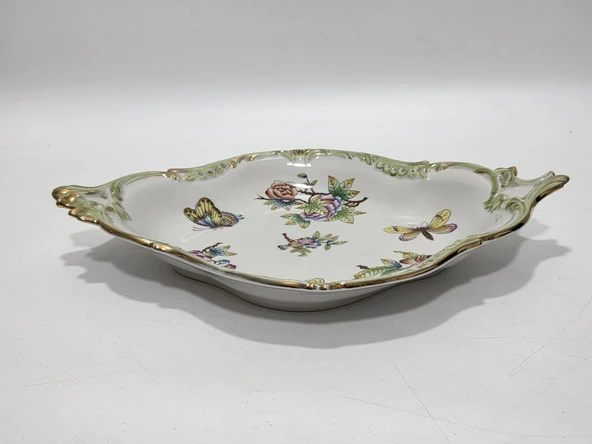 Herend 7515 Kraliçe Victoria VBO El Boyama Porselen Dekoratif Tabak - 3