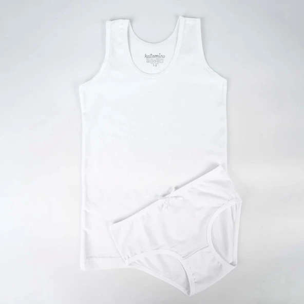 Katamino Fierza Geniş Askılı Atlet Slip Takım K128515 Beyaz