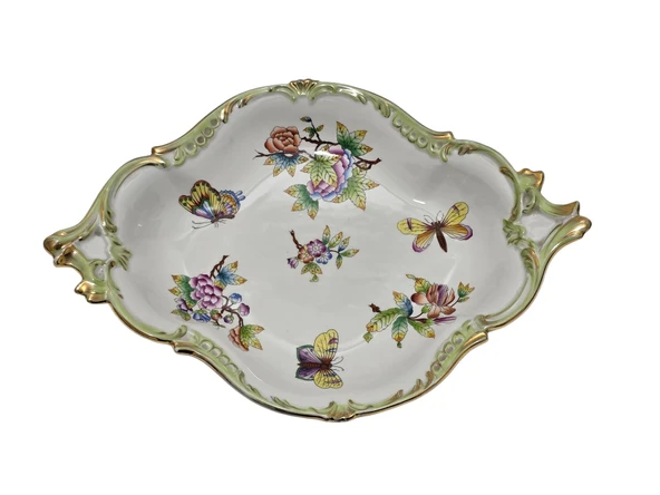 Herend 7515 Kraliçe Victoria VBO El Boyama Porselen Dekoratif Tabak