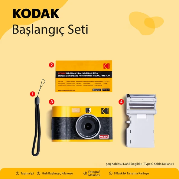 Kodak Mini Shot 2 Era - Siyah Filmli Fotoğraf Makinesi - 6