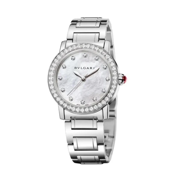 Bvlgari Saat, 33MM Sedef Saat, Bvlgari Sedef Otomatik Kadın Saati Model BBL33WSDS