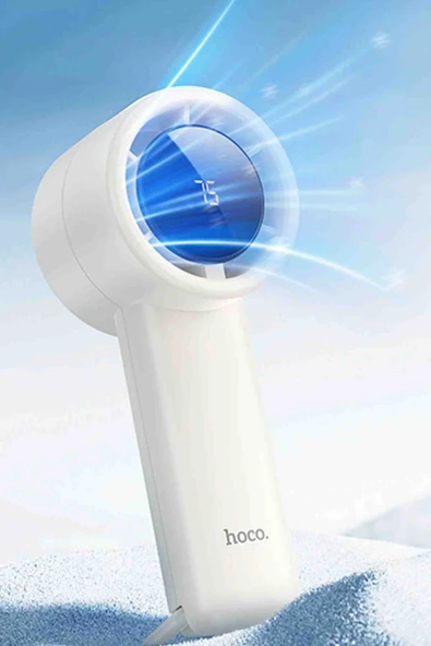 Hoco HX63 Fashion Dijital Göstergeli Yüksek Hızlı El Tipi ve Masaüstü Soğutucu Fan - Resim 6