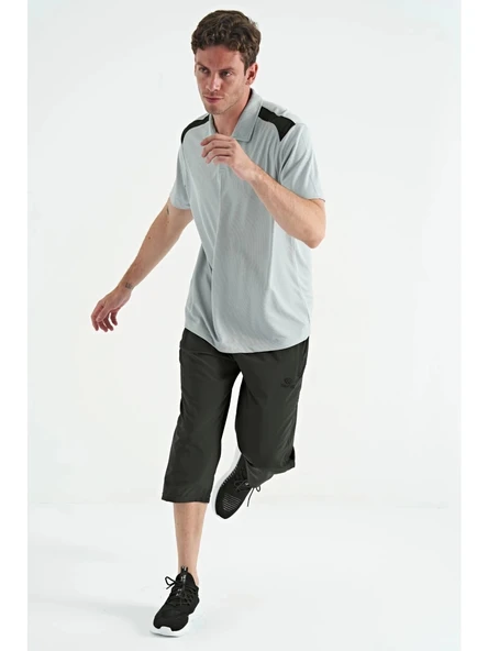 TOMMY LIFE Siyah Bağcıklı Standart Kalıp Fermuar Cepli Kapri 83096