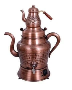 Anka DemlikTipi Elektrikli 2Demlikli Bakır semaver ürün görseli