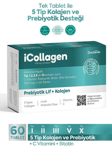 Icollagen Kolajen ve Probiyotik Tablet - 60 Tablet