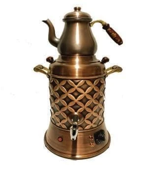 Anka Elektrikli 2 Demlikli Bakır semaver ürün görseli 1