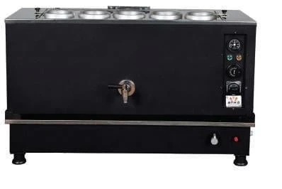 Anka Pro Kompakt Full Otomatik Çay Makinası 5 Demlikli 50 Litre Siyah Elektrikli Doğalgazlı