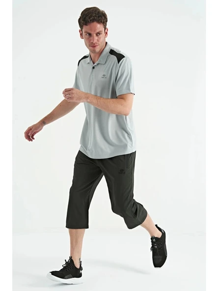 TOMMY LIFE Siyah Bağcıklı Standart Kalıp Fermuar Cepli Kapri 83096 - 2