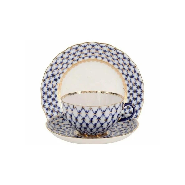 Imperıal Porselen Çay Seti Tulip Cobalt Net 1/3