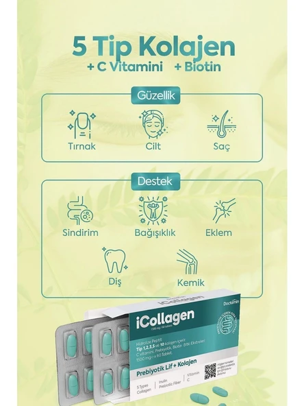 Icollagen Kolajen ve Probiyotik Tablet - 60 Tablet - 4