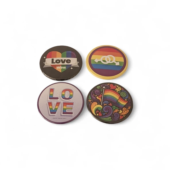 LGBT Rozet Set 1 - 4'lü LGBT Rozet - 2
