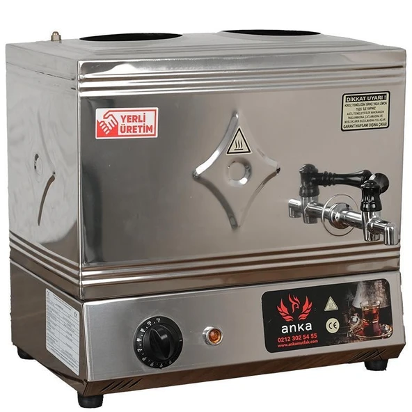 Anka Paslanmaz Eko Elektrikli Çay Kazanı 3 Demlikli 34 Litre ürün görseli 1