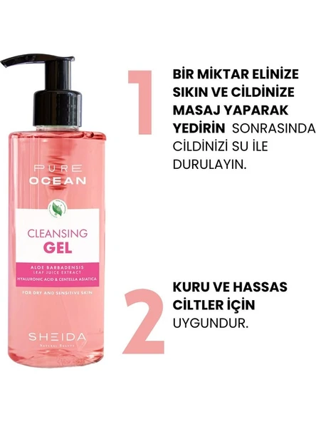 Sheıda Pure Ocean Temizleme Jeli 250ML Kuru ve Hassas Cilt Için