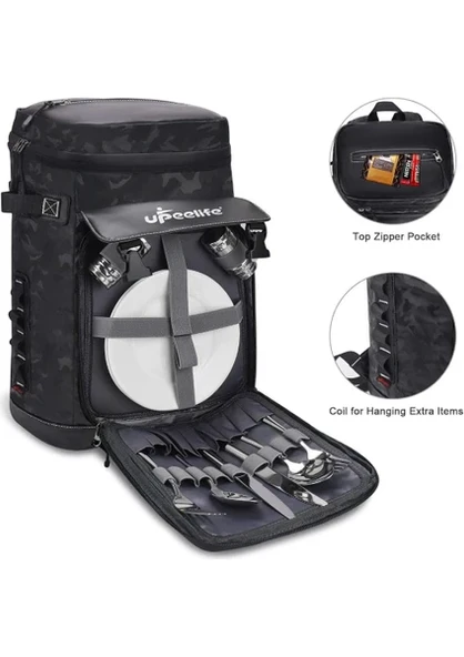 Upeelife Sırt Çantası Soğutucu 30L, Soğuk Tutan Sırt Çantası, Çok Amaçlı Soğutucu Çanta, Outdoor Çanta, Kamp Çantası, Sırt Çantası - 5