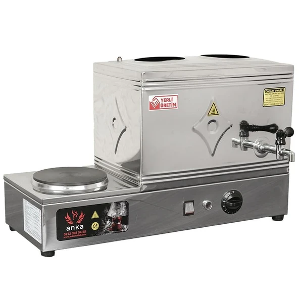 Anka Paslanmaz Eko Elektrikli Çay Kazanı 1 Demlikli 14 Litre Pleytli ürün görseli