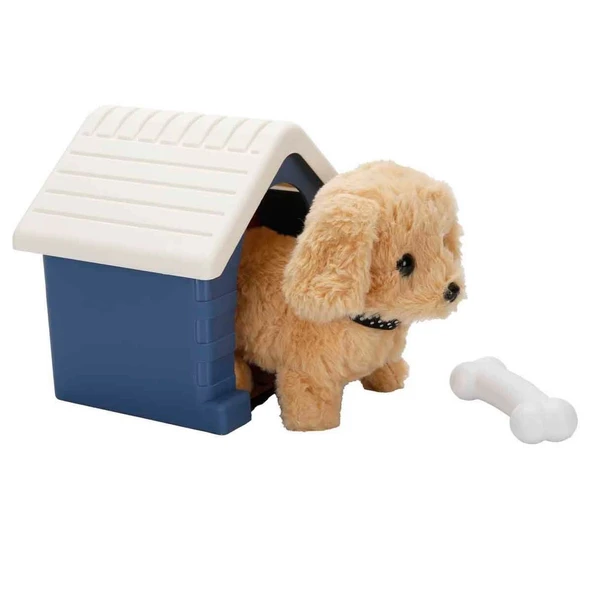 Sesli ve Hareketli Kulübeli Sevimli Peluş Köpek - 2