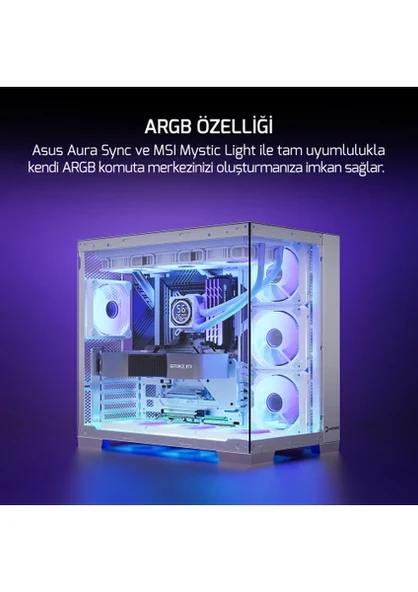 GamePower Skadi Square 360 ARGB Beyaz (RGB Borulu) 360mm Cpu Sıvı Soğutma - 5