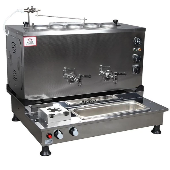 Anka Pro Plus Otomatik Çay Kazanı 5 Demlikli 50 Litre Inox Elektrikli Doğalgazlı