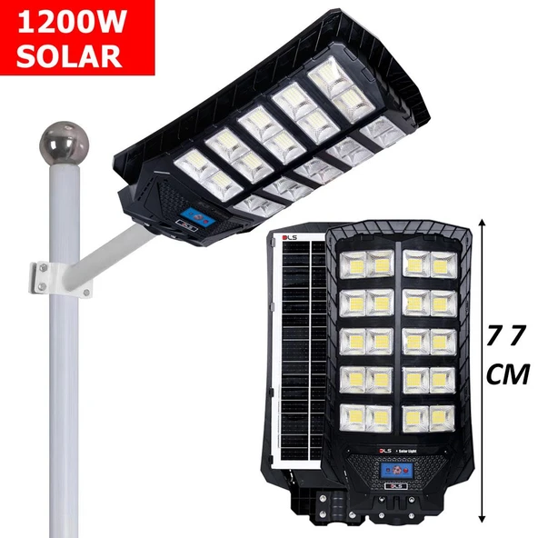 E1200-01 DLS 1200 Solar Güneş Enerjili Profesyonel Led Bahçe Aydınlatması Hareket Sensör - 2
