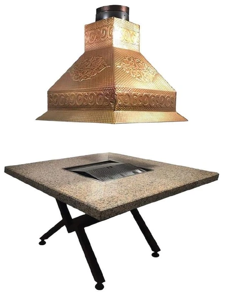 Anka Masa Tipi Bakır Pro Ocakbaşı 110x210 cm ürün görseli 1