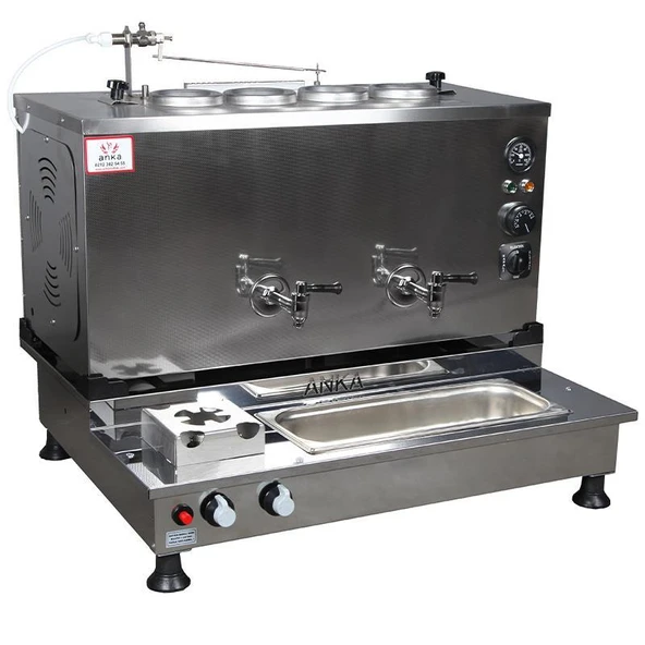 Anka Pro Plus Otomatik Çay Kazanı 4 Demlikli 40 Litre Inox Elektrikli Doğalgazlı