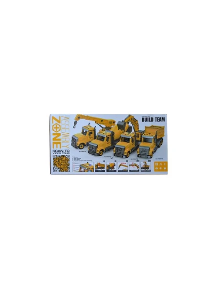 Ceren Ctoys Sesli Işıklı Pilli Sök Tak İş Makineneleri Kamyon Beton Mikseri  YW9075C - 3