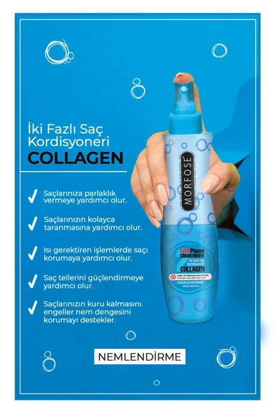 Kolajen Çift Fazlı Kondisyoner Fön Suyu 240 ML - mrfs - 2