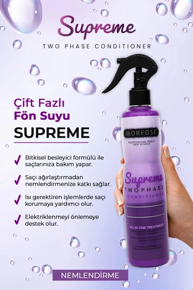 Çift Fazlı Supreme Kondisyoner Fön Suyu 400 ML - mrfs - 2