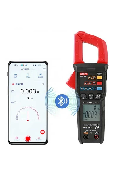 Unı-t Ut-202bt 600a Ac True Rms Ncv Akıllı Bluetooth Inrush Pensampermetre 600v Ac/dc - Resim 4