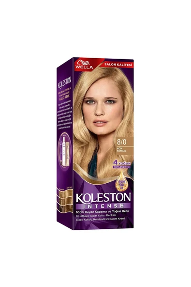 Koleston Intense Saç Boyası 8/0 Açık Kumral - Salon Kalitesi - 7