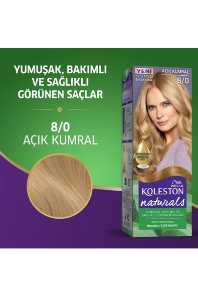Naturals Saç Boyası Açık Kumral 8/0 2x Paket - 4