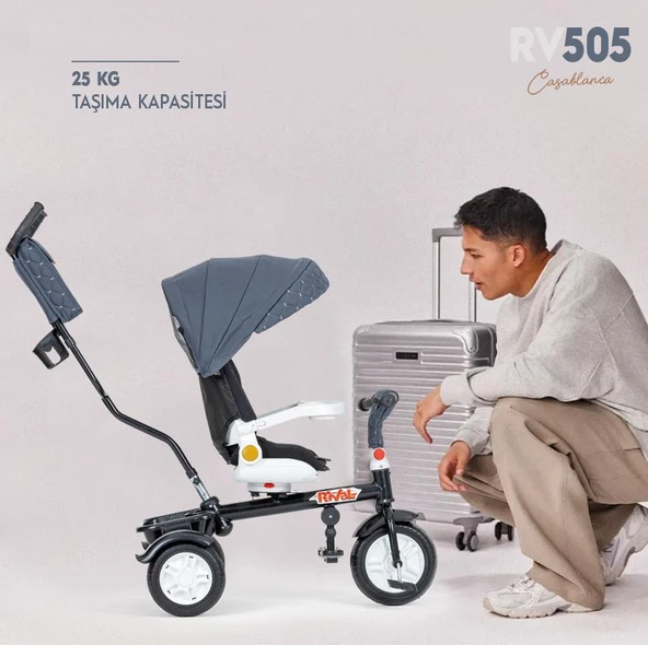 Rival RV505 Casablanca Ebeveyn kontrollü 3 Tekerlekli Bisiklet Haki - 9