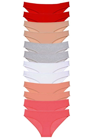 12 adet Süper Eko Set Likralı Kadın Slip Külot Set 5 ürün görseli