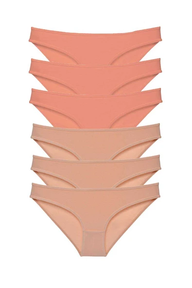 6 adet Süper Eko Set Likralı Kadın Slip Külot Pudra Ten ürün görseli