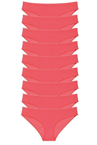 9 adet Süper Eko Set Likralı Kadın Slip Külot Fuşya ürün görseli