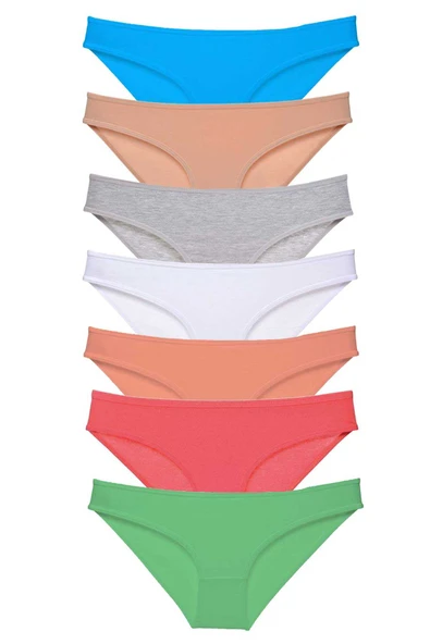 7 adet Süper Eko Set Likralı Kadın Slip Külot Set 6 ürün görseli