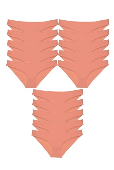 15 adet Süper Eko Set Likralı Kadın Slip Külot Pudra ürün görseli