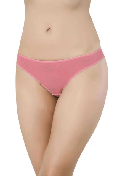 8 adet Eko Set Likralı Kadın Slip Külot Fuşya Beyaz - 3