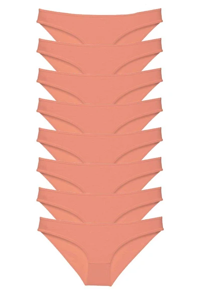 8 adet Süper Eko Set Likralı Kadın Slip Külot Pudra ürün görseli