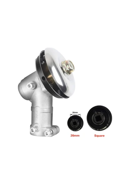 Hsgl Motorlu Tırpan Dişli Grubu Rediktör Kare 26mm  Tırpan Başlık Yedek Parça Aksesuar - Resim 5