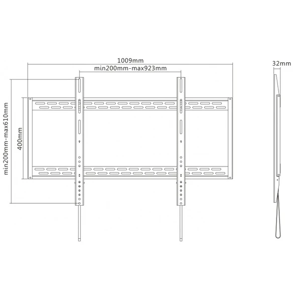 reflecta PLANO Flat 100-9060 60"-100" Curved veye  Düzl Ekran Aparatı - 2