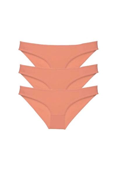 3 adet Süper Eko Set Likralı Kadın Slip Külot Pudra ürün görseli