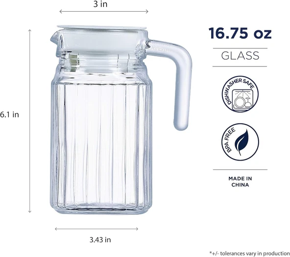 QUADRO Kapaklı Buz Dolabı Sürahisi 0,5 LT LID - 1