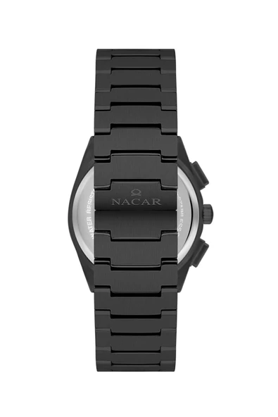 Nacar Nc41-299795-bgm Safir Camlı Paslanmaz Çelik Erkek Kol Saati - Resim 4