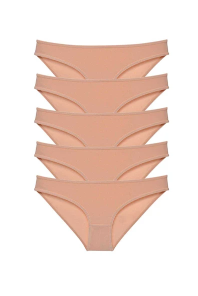 5 adet Süper Eko Set Likralı Kadın Slip Külot Ten ürün görseli