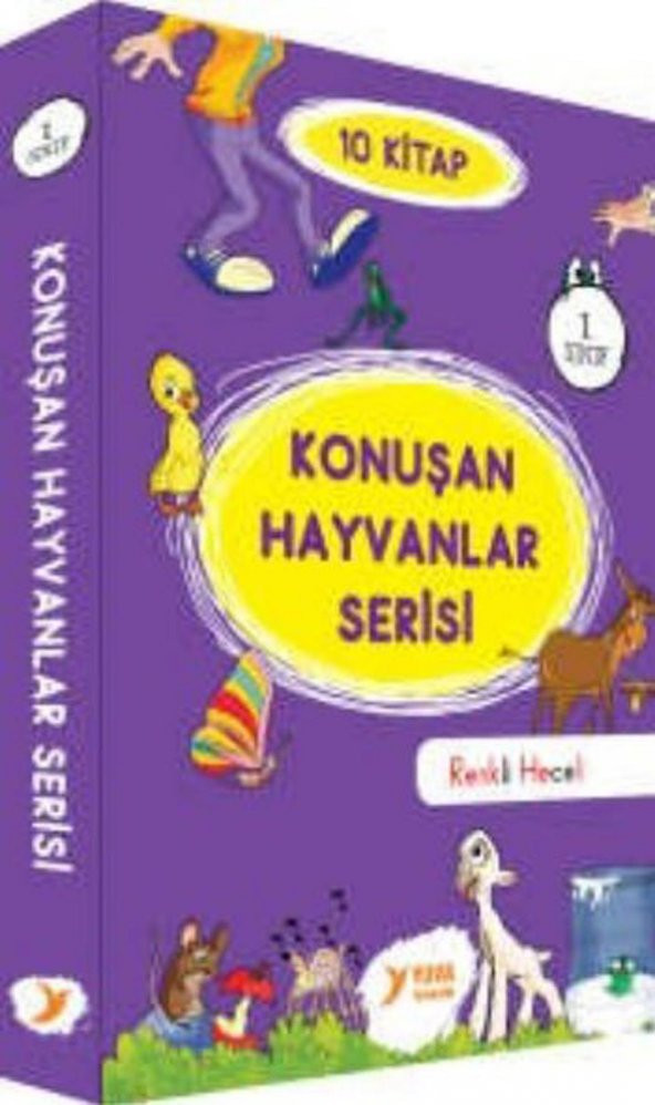 Yuva 1. Sınıf Konuşan Hayvanlar Serisi (Renkli Heceli 10 Kitap Takım)