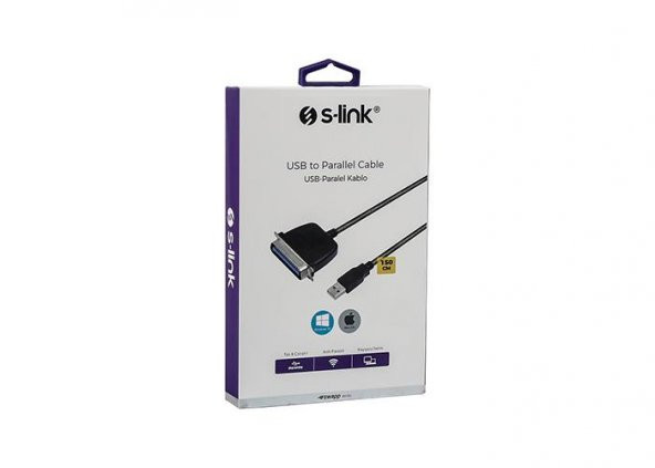 S-link Swapp SW-U614 Siyah 1.5 USB to Parallel (CN36M) Kablo - 5