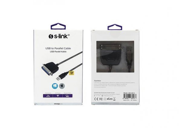 S-link Swapp SW-U614 Siyah 1.5 USB to Parallel (CN36M) Kablo - 6