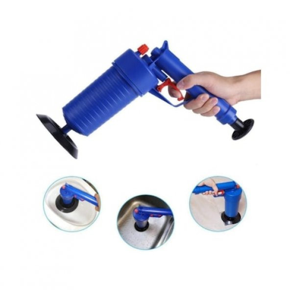 Air Blaster Hava Basınçlı Lavabo Tuvalet Klozet Gider Açıcı Pompa - 6