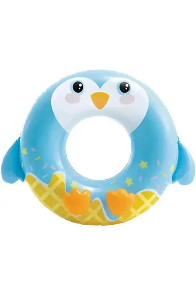 Intex + 8 Yaş Sevimli Hayvanlar Figürlü Çocuk Simit Şişme Havuz ve Deniz Yüzme Simidi M-59266 - 3